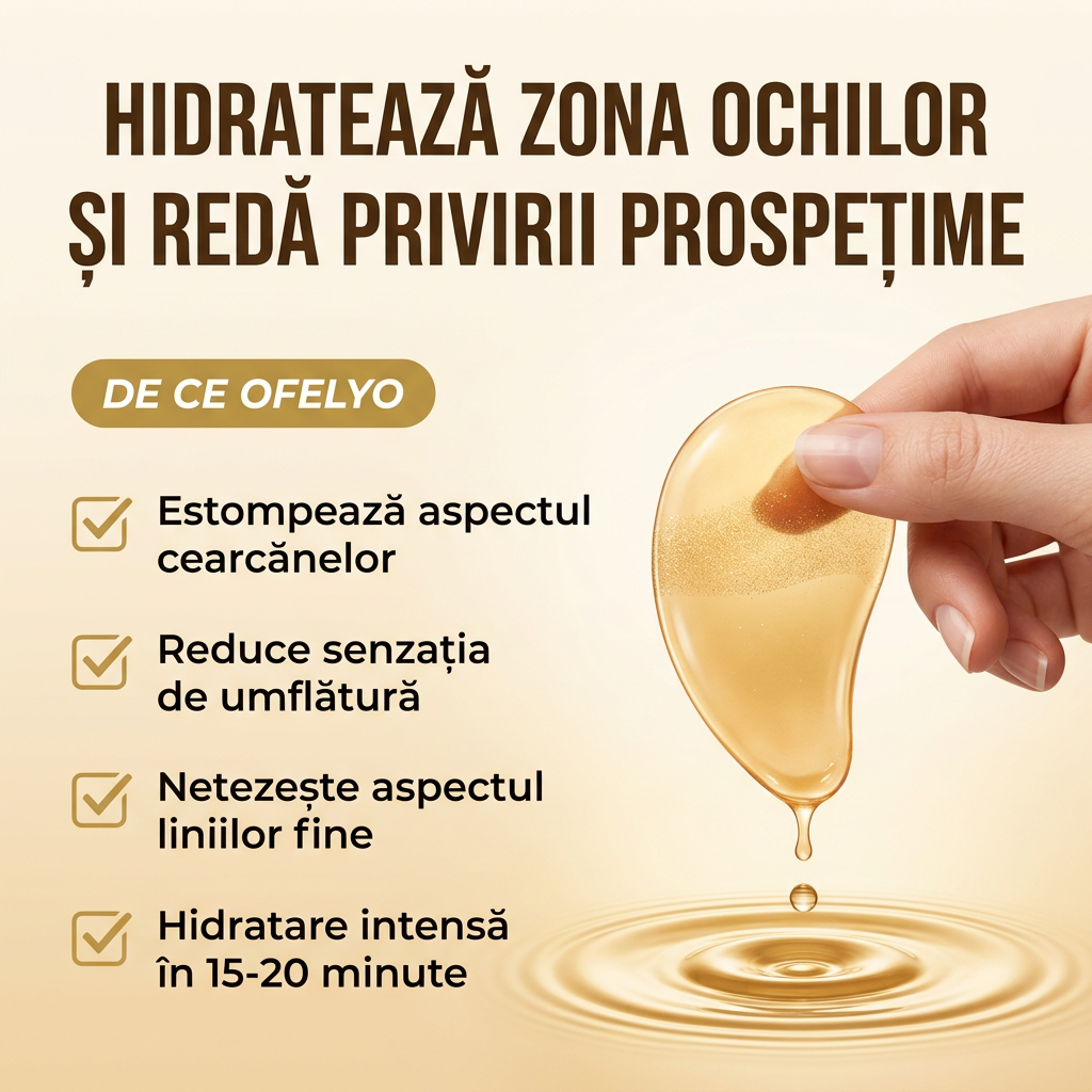 Mască cu Aur Pur pentru Ochi, Hidratantă și Anti-rid „60 buc.”